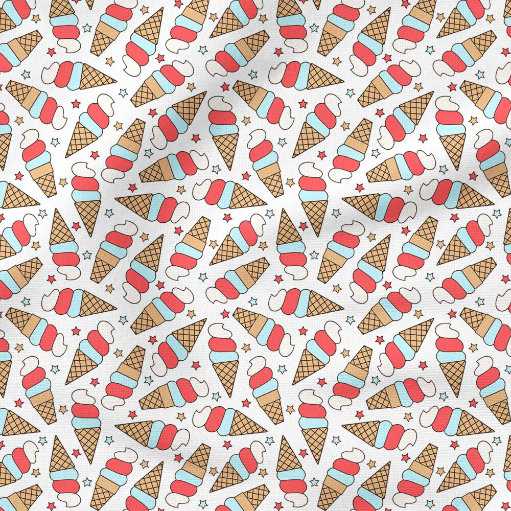 Cones (Red and Blue) | Holiday Fabric Design | Julie Storie Designs